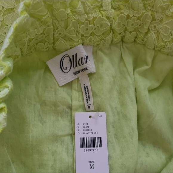 Anthropologie Ollari Lace Wide Leg Pants with Pom Pom Tassel Drawstring Waist - Picture 13 of 13